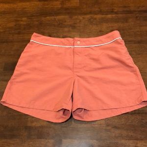 Patagonia Women's Button Out Boardie Swim Shorts 4 Coral Salmon Nylon